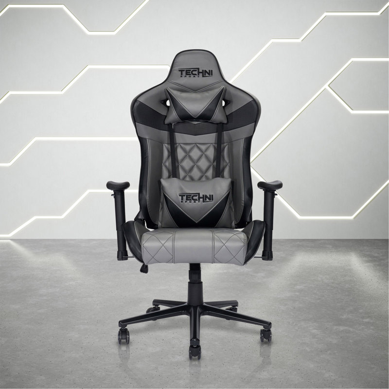 Corrigan Studio® Techni Sport XL Ergonomic Gaming Chair , Grey Wayfair